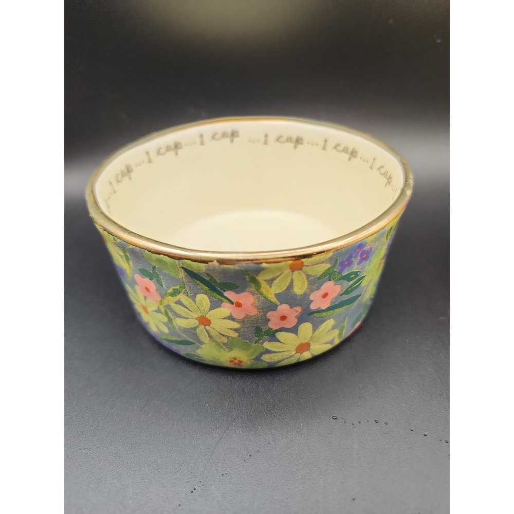 🌺Natural Life Ceramic Nesting Measuring Cups In A Multi-floral Design. Set of 4 - Picture 2 of 9